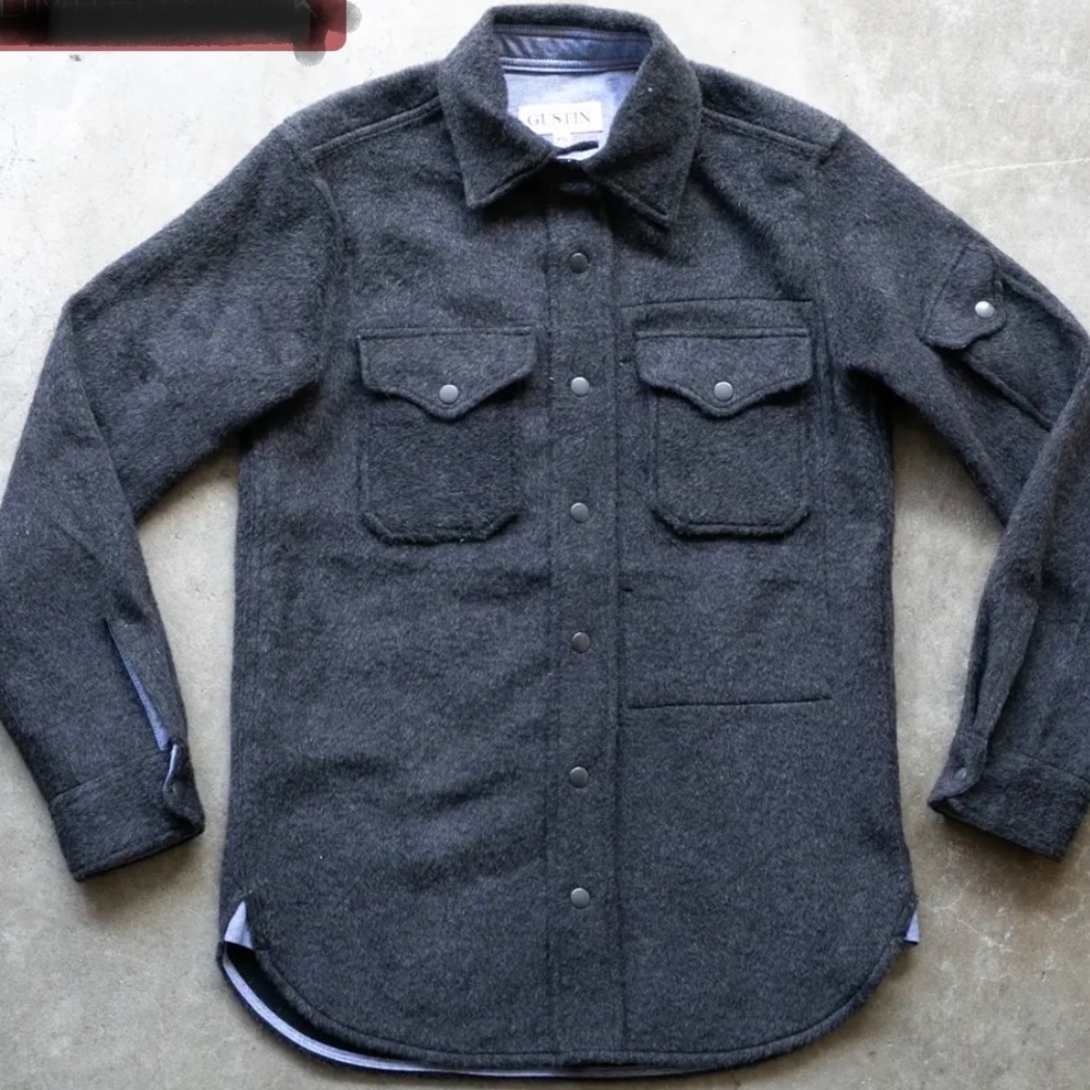 GUSTIN shaggy Alpaca CPO shirt #34.  New, in bag.  Medium